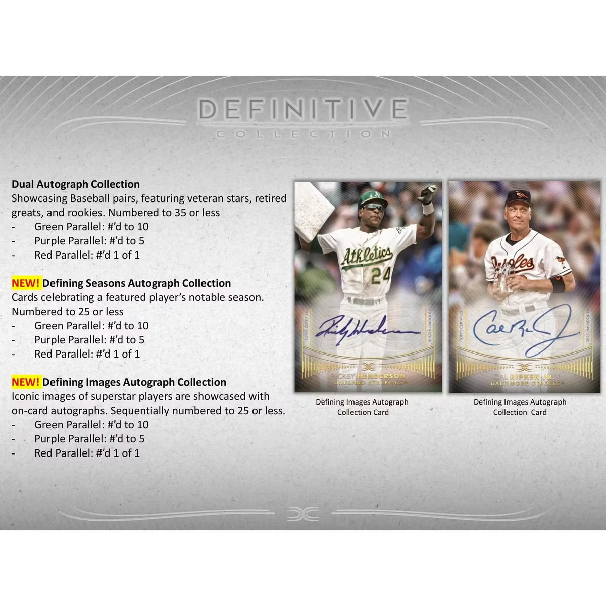 2021 Topps Definitive Collection Baseball Hobby Box (Ships Sealed Only) | P5418921