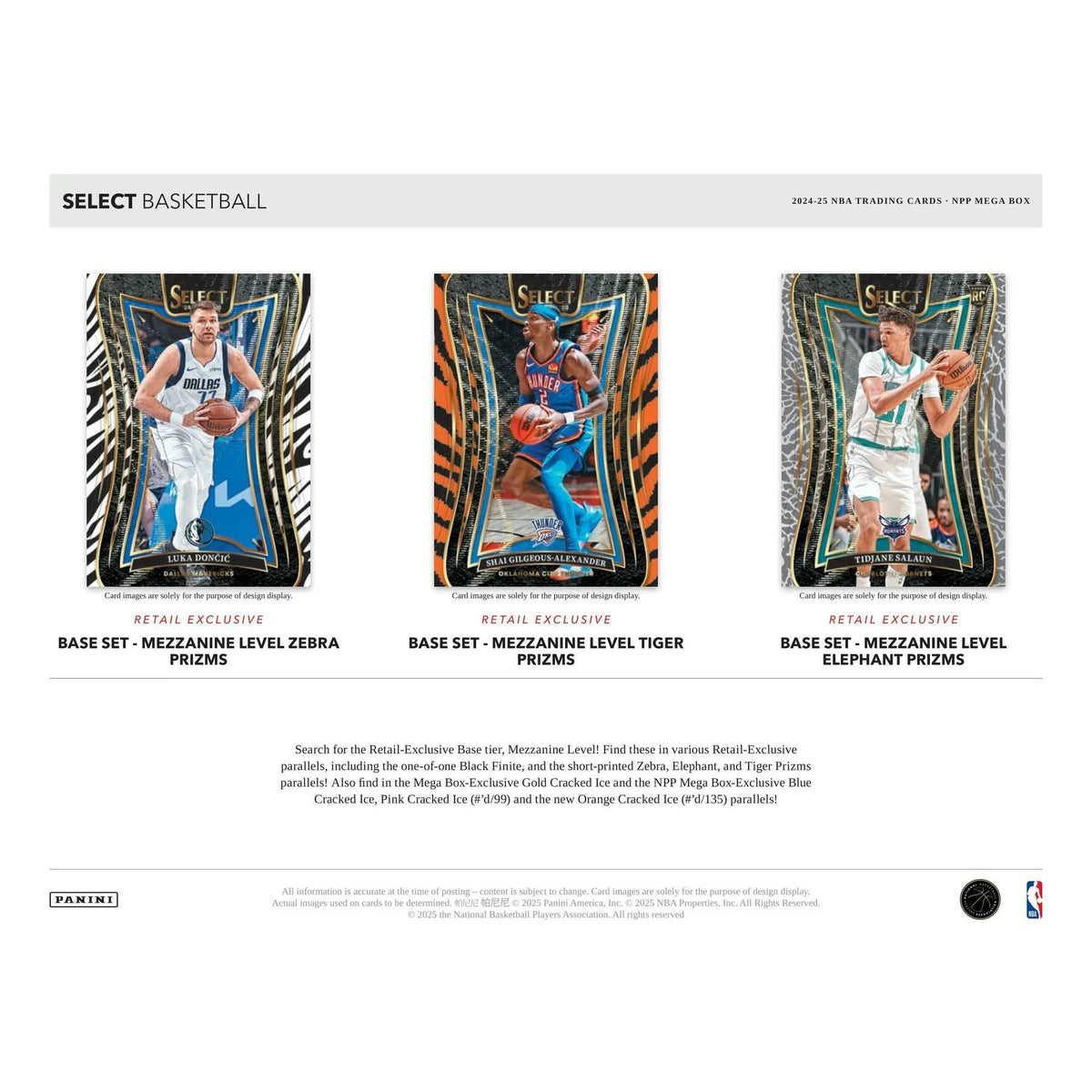 2024-25 Panini Select Basketball Mega Box | Cracked Ice Parallels | P5419101