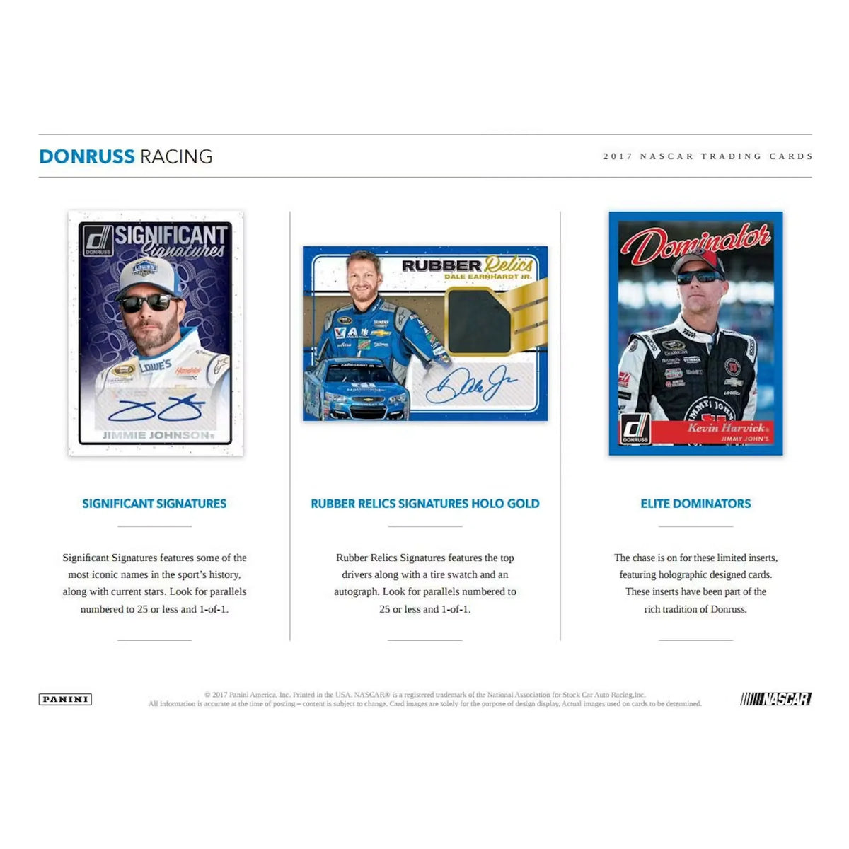 2017 Panini Donruss Racing Hobby Box (Ships Sealed Only) - D | P5537993