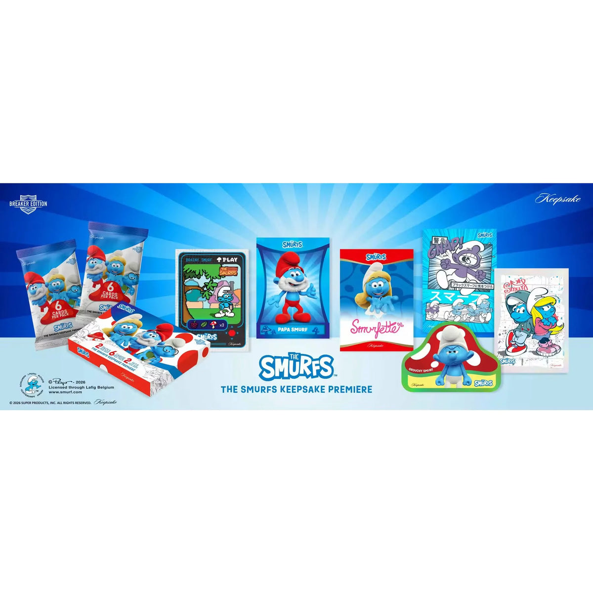 2026 Keepsake The Smurfs Premiere Breaker Box | Presell | P5540619