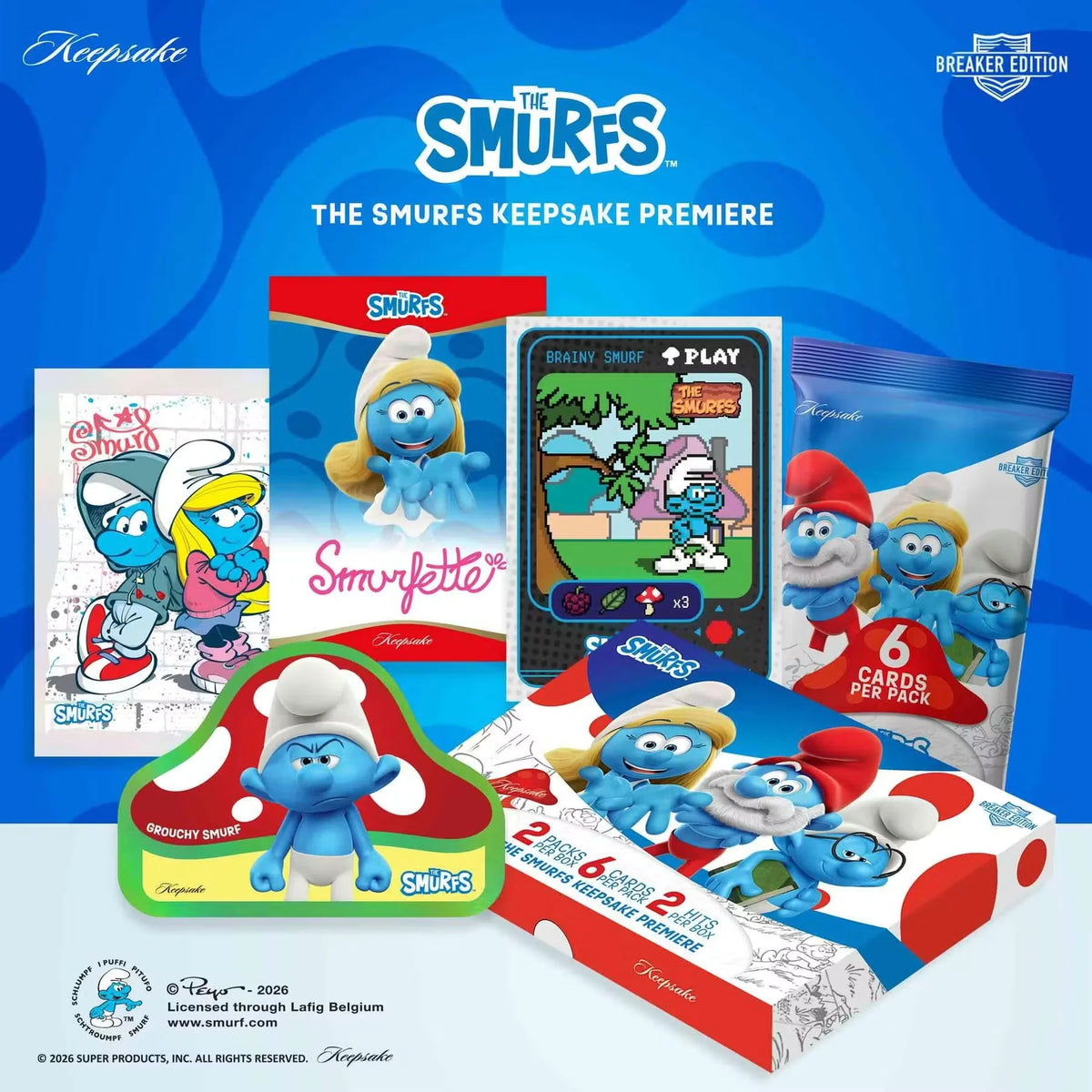 2026 Keepsake The Smurfs Premiere Breaker Box | Presell | P5540619