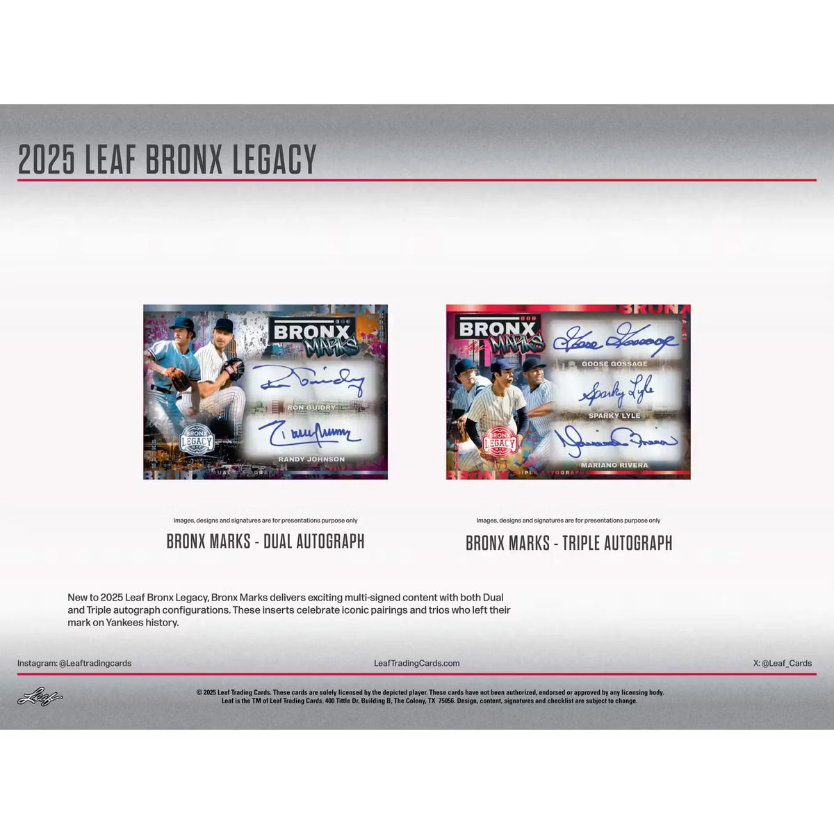 2025 Leaf Bronx Legacy Baseball Hobby Box | Four Premium Hits | P5595169