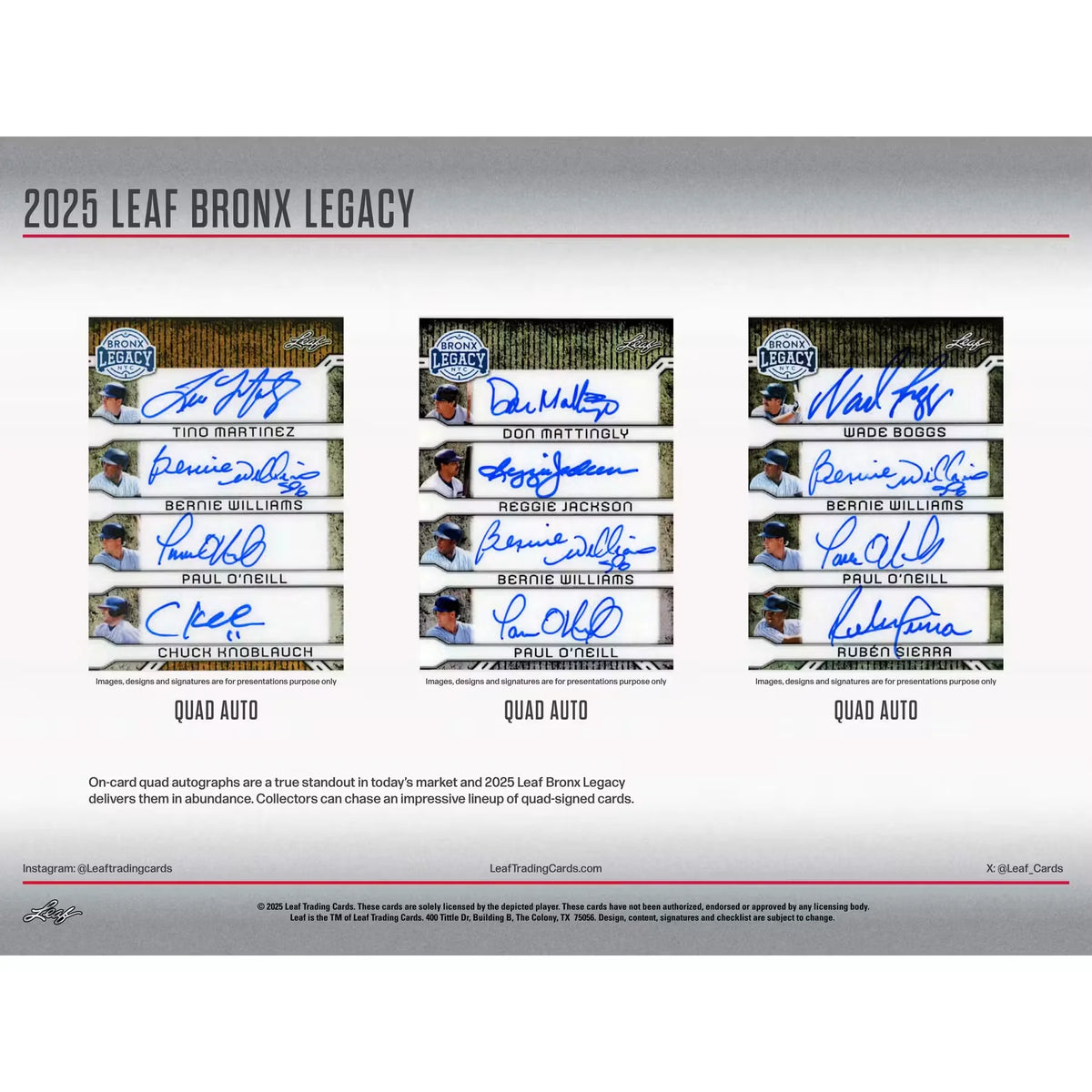 2025 Leaf Bronx Legacy Baseball Hobby Box | Four Premium Hits | P5595169