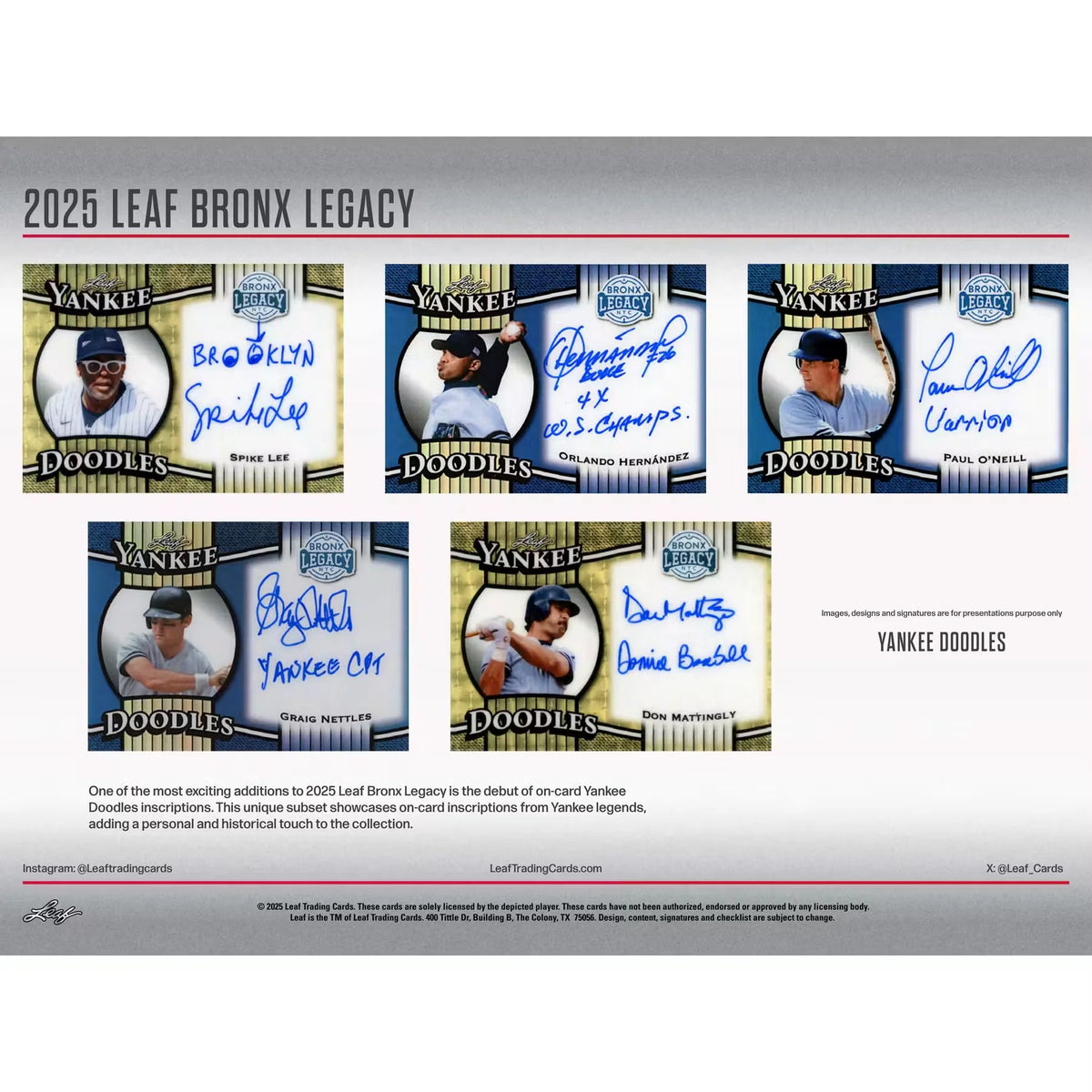 2025 Leaf Bronx Legacy Baseball Hobby Box | Four Premium Hits | P5595169