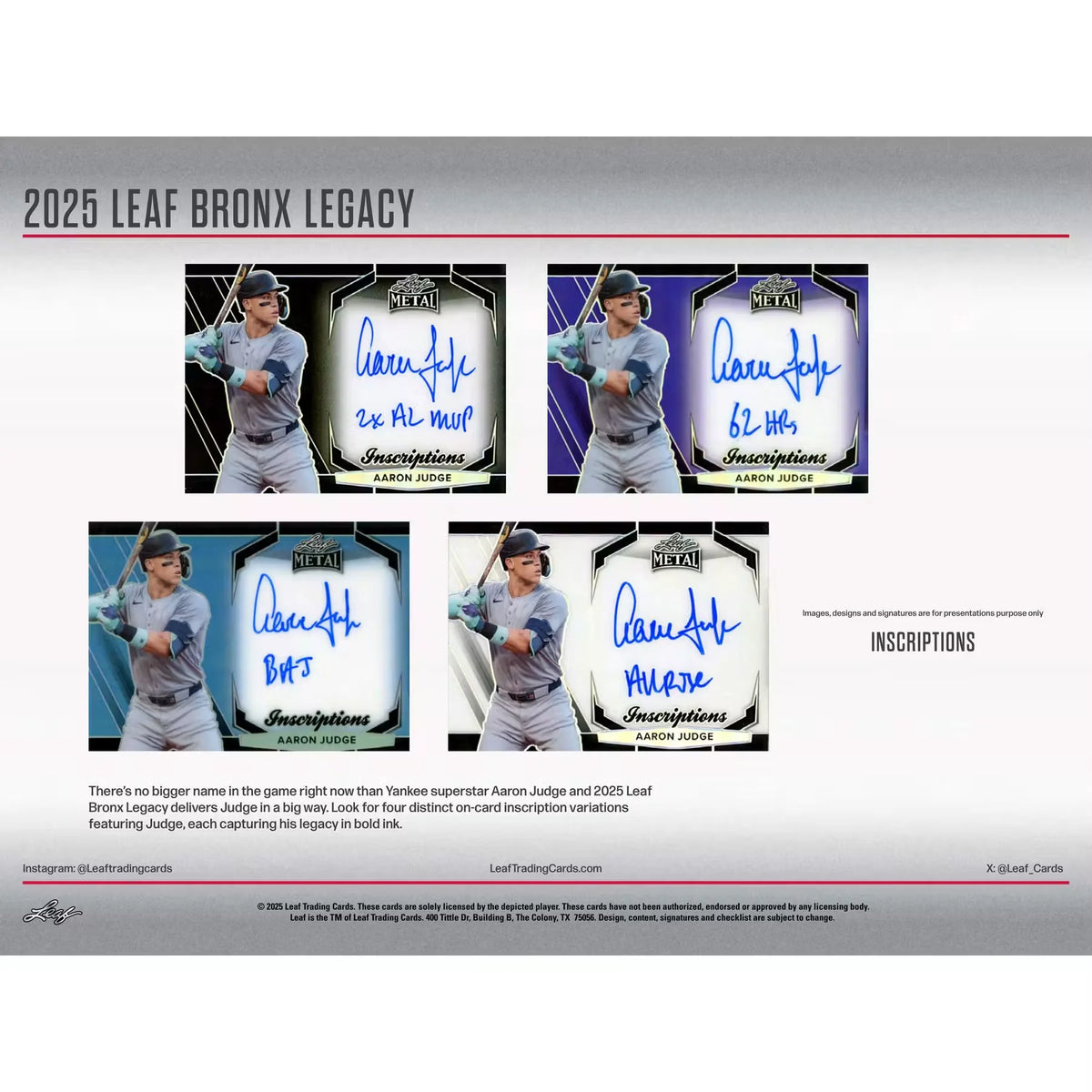 2025 Leaf Bronx Legacy Baseball Hobby Box | Four Premium Hits | P5595169