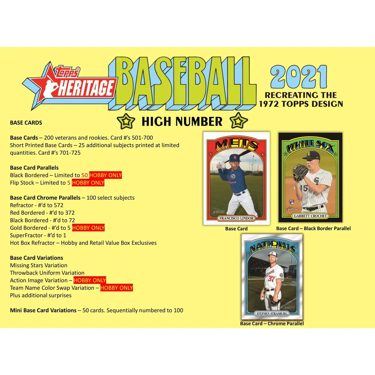 2021 Topps Heritage High Number Baseball Hobby Box (Ships Sealed Only) - D | P5595360