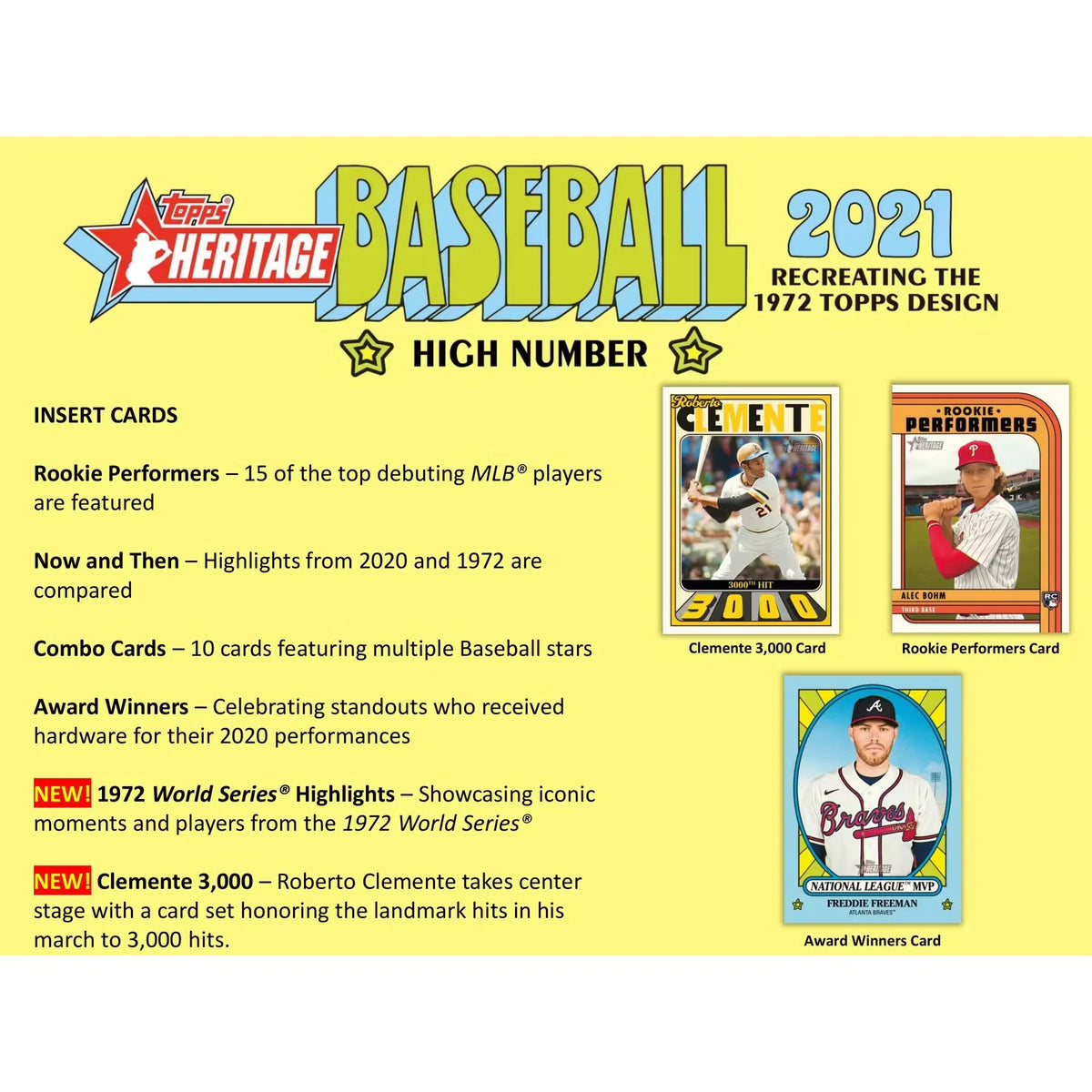 2021 Topps Heritage High Number Baseball Hobby Box (Ships Sealed Only) - D | P5595360