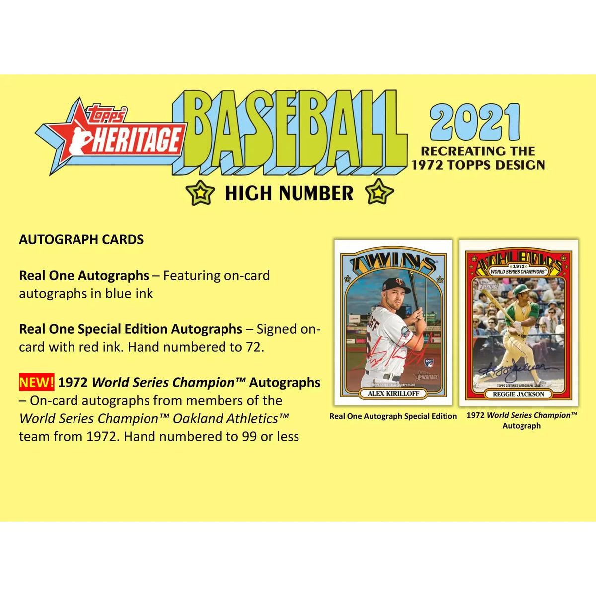 2021 Topps Heritage High Number Baseball Hobby Box (Ships Sealed Only) - D | P5595360