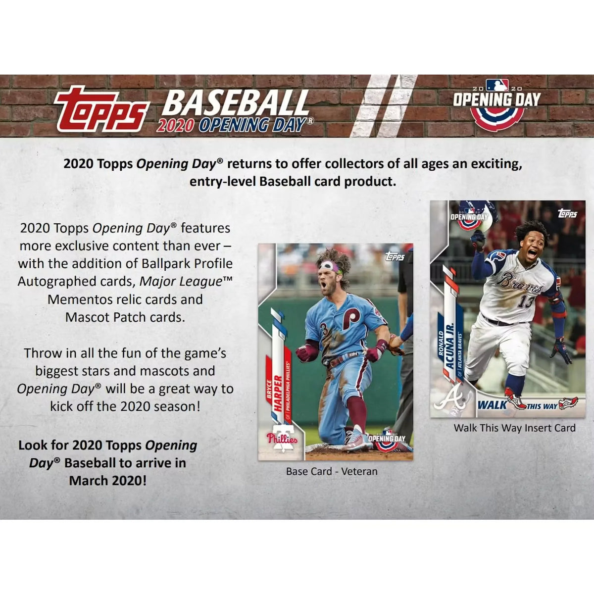 2020 Topps Opening Day Baseball Hobby Box (Ships Sealed Only) | P5595400