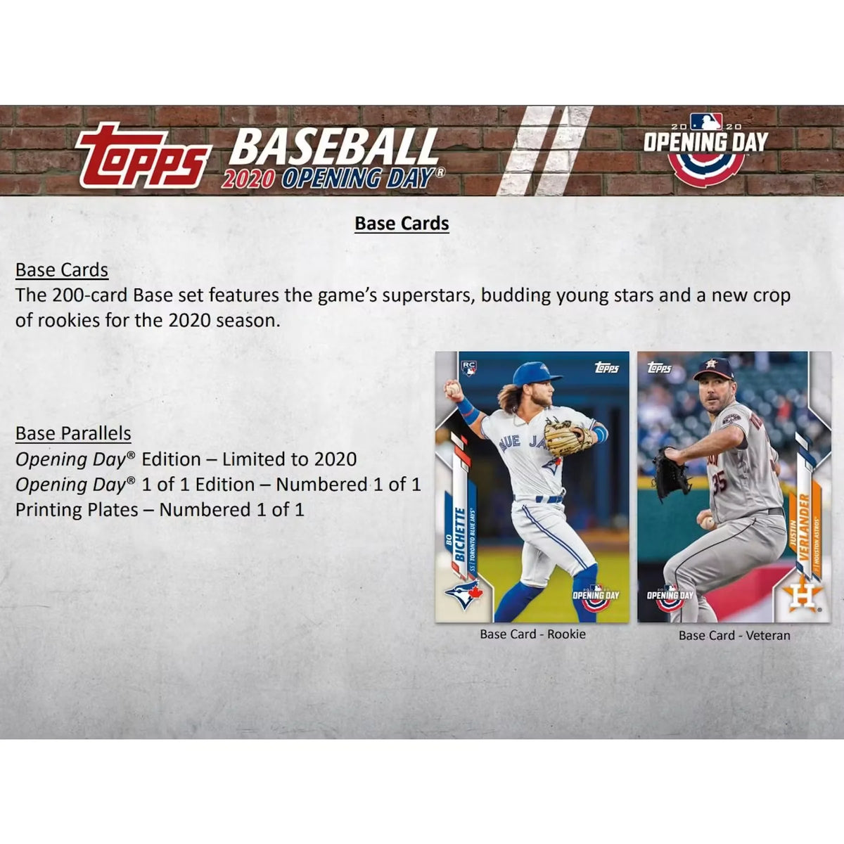 2020 Topps Opening Day Baseball Hobby Box (Ships Sealed Only) | P5595400