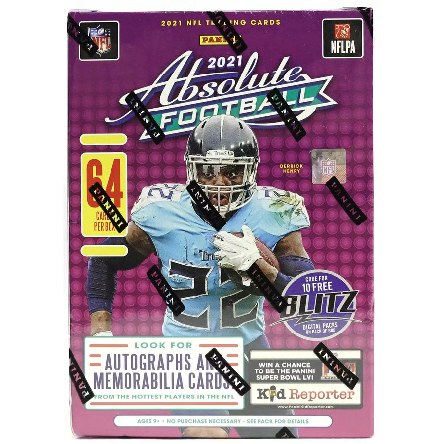 2021 Panini Absolute Football Blaster Box | Green Parallels (Ships Sealed Only) | P5595694
