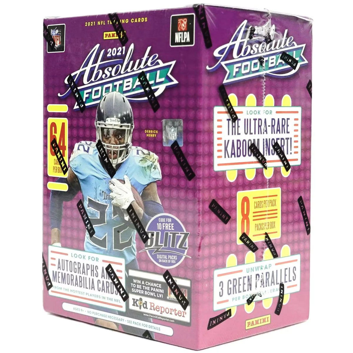 2021 Panini Absolute Football Blaster Box | Green Parallels (Ships Sealed Only) | P5595694
