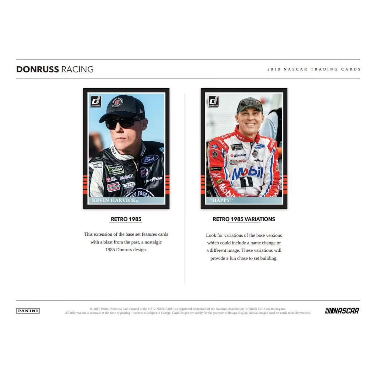 2018 Panini Donruss Racing Hobby Box (Ships Sealed Only) - D | P5595788