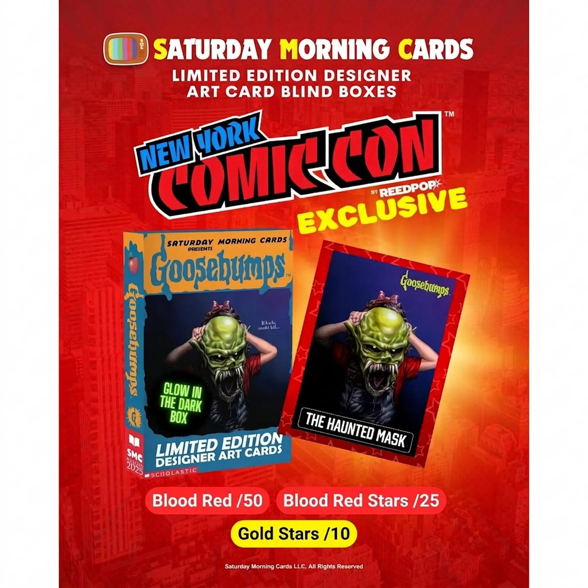 2026 Saturday Morning Cards Goosebumps The Haunted Mask | NYCC Exclusive Box | P5598466