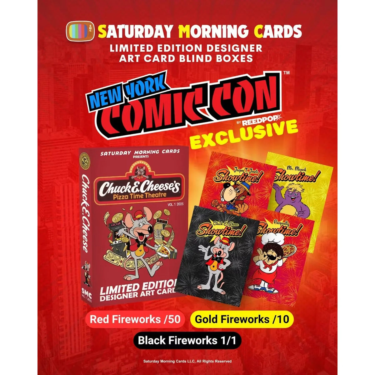 2026 Saturday Morning Cards Chuck E. Cheese NYCC Exclusive Box | P5598467