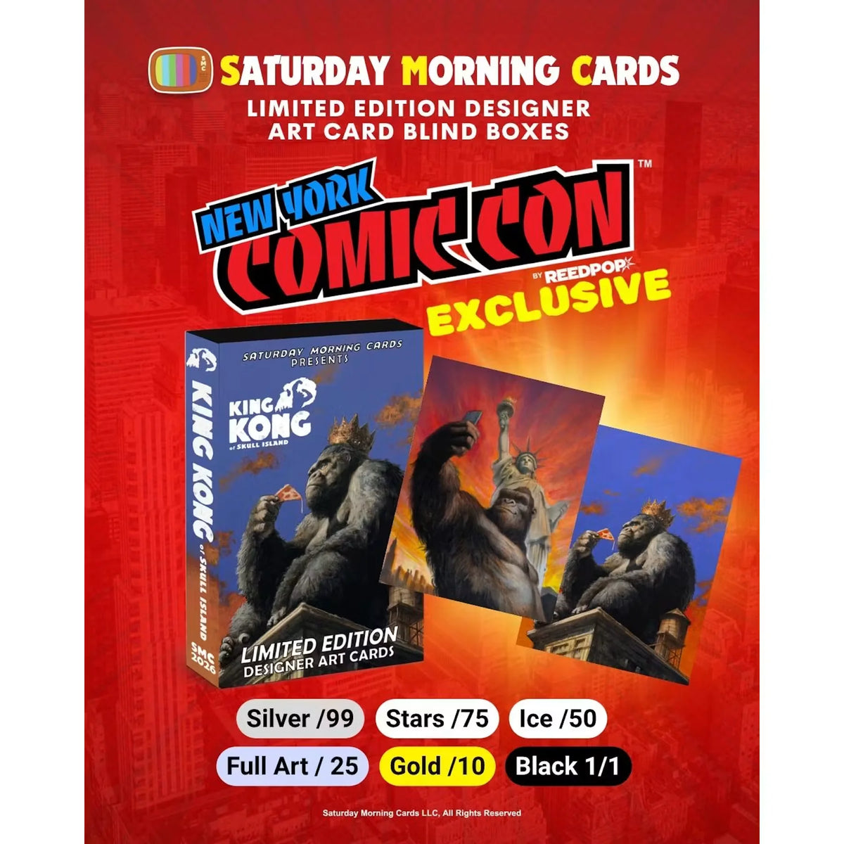 2026 Saturday Morning Cards King Kong New York Minute | NYCC Exclusive Box | P5598504