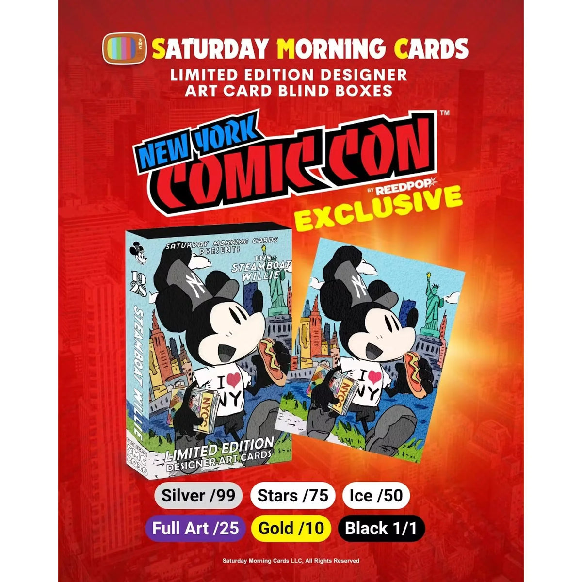 2026 Saturday Morning Cards Steamboat Willie Color Variant | NYCC Exclusive | P5598505
