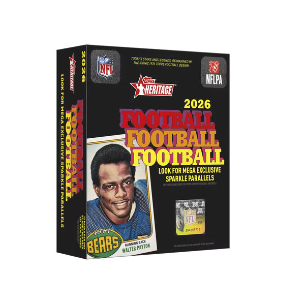 2026 Topps Heritage Football Mega Box | Presell (Ships Sealed Only) | P5641327