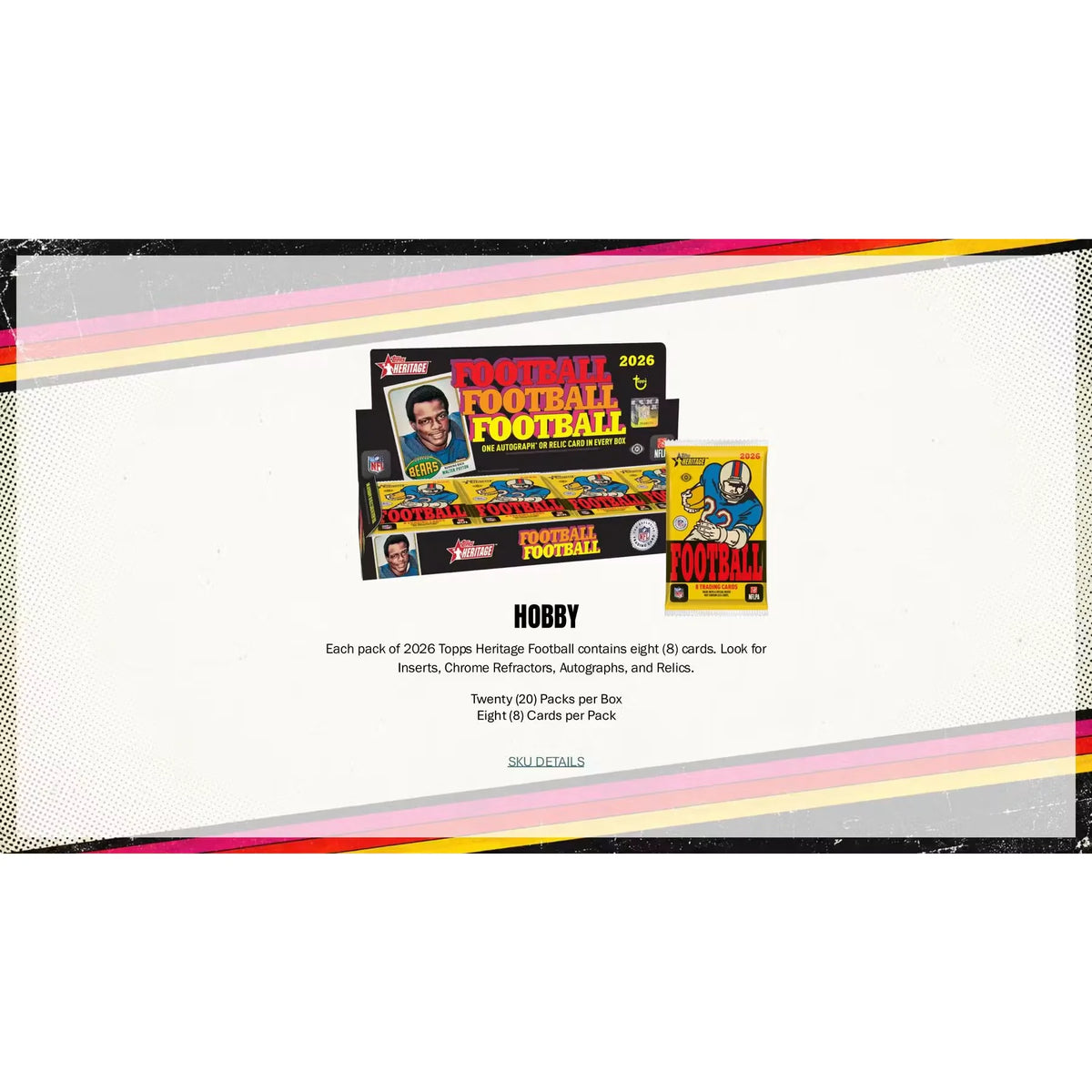 2026 Topps Heritage Football Mega Box | Presell (Ships Sealed Only) | P5641327