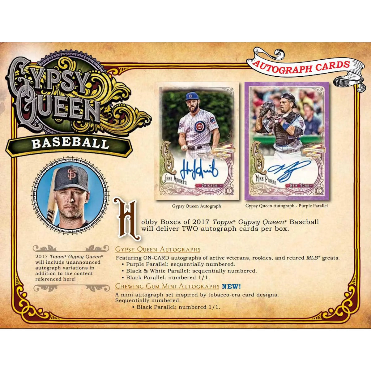 2017 Topps Gypsy Queen Baseball Hobby Box | Two Autos Per Box | P5641635