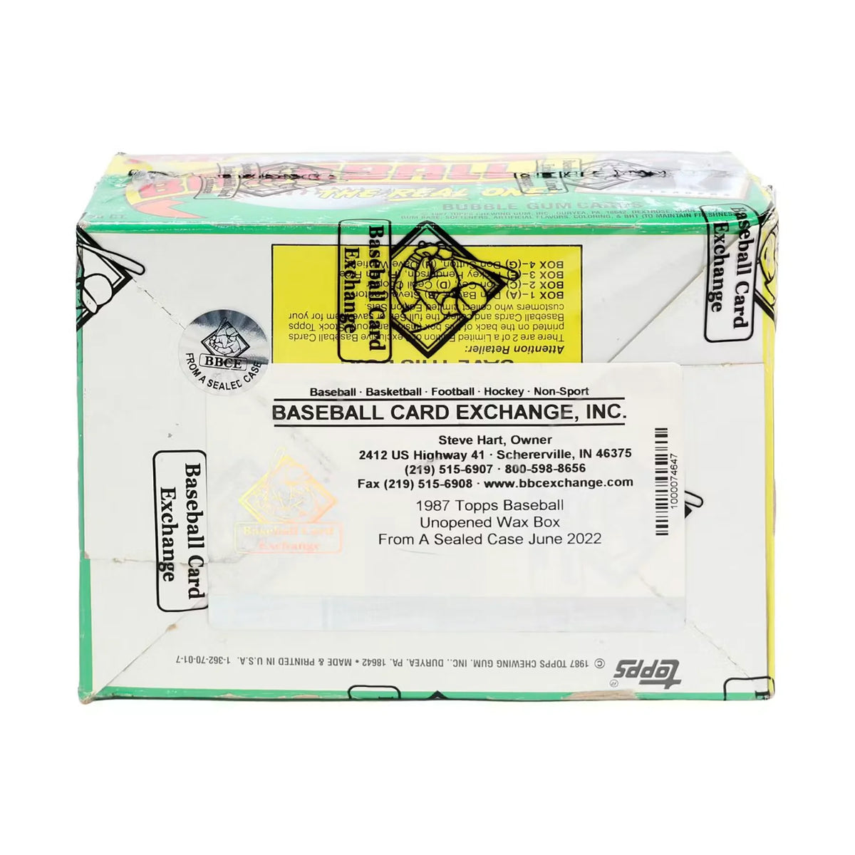 1987 Topps Baseball Wax Box | BBCE Authenticated (Ships Sealed Only) | P5641717