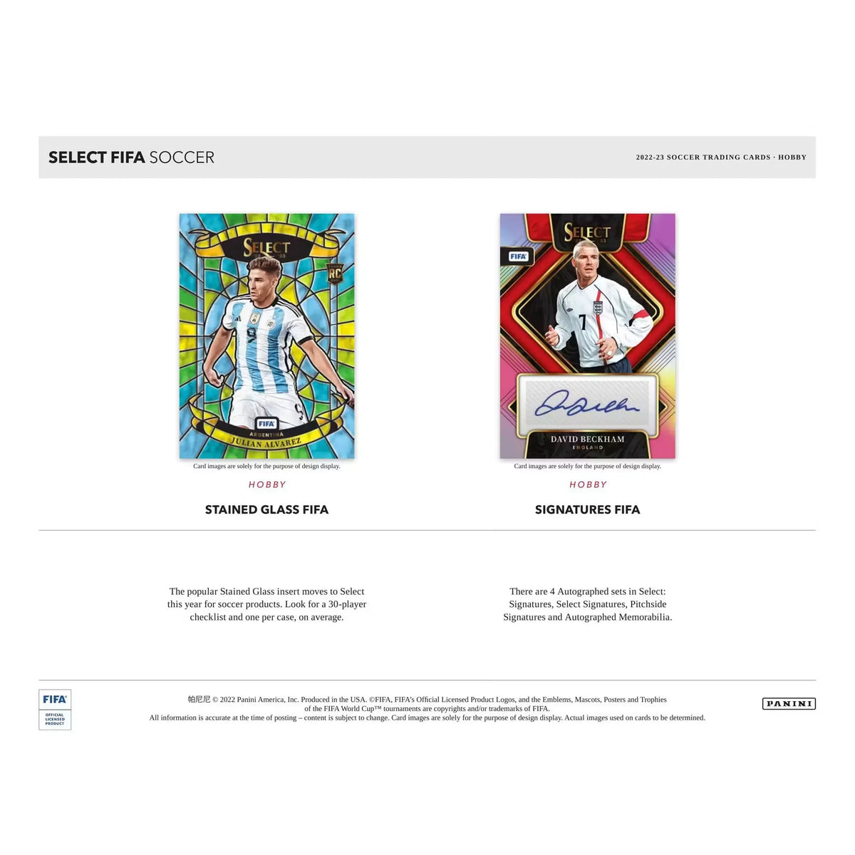 2022-23 Panini Select FIFA Soccer Hobby Box (Ships Sealed Only) | P5688235