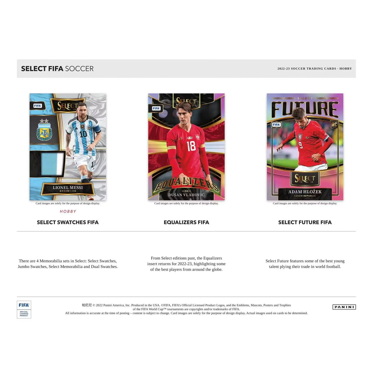 2022-23 Panini Select FIFA Soccer Hobby Box (Ships Sealed Only) | P5688235