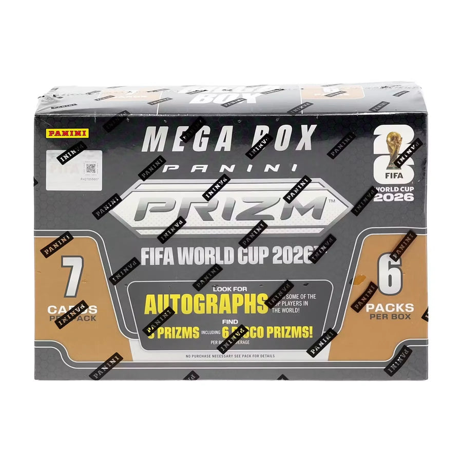 2026 Panini Prizm FIFA World Cup Soccer Mega Hobby Box (Ships Sealed Only)