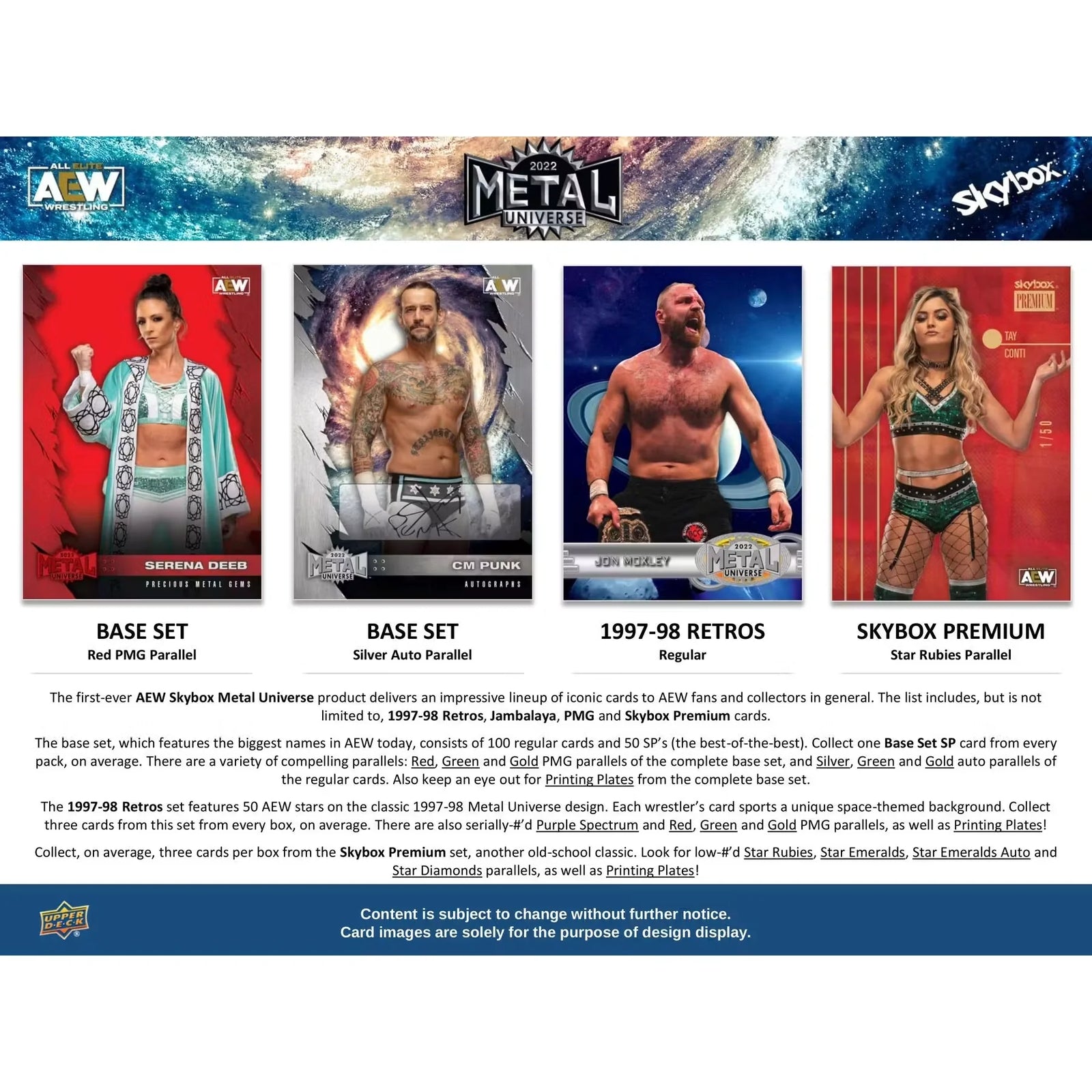 2022 Upper Deck All Elite Wrestling AEW Skybox Metal Universe Hobby Box (Slightly Damaged) (Ships Sealed Only)