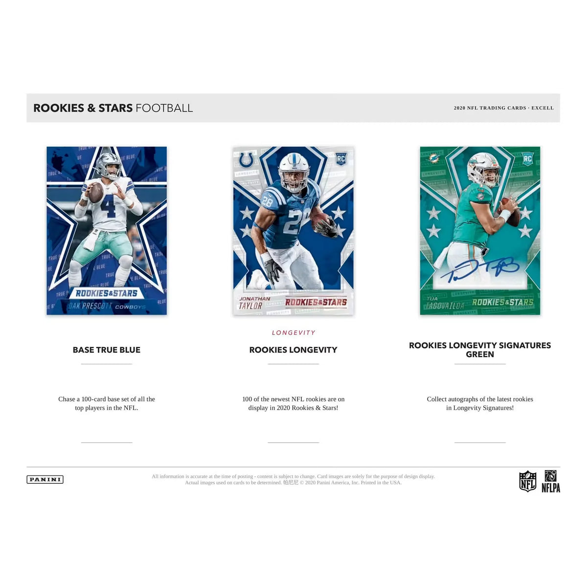 2020 Panini Rookies & Stars Longevity Mega Football Box (Ships Sealed Only) | P5946120