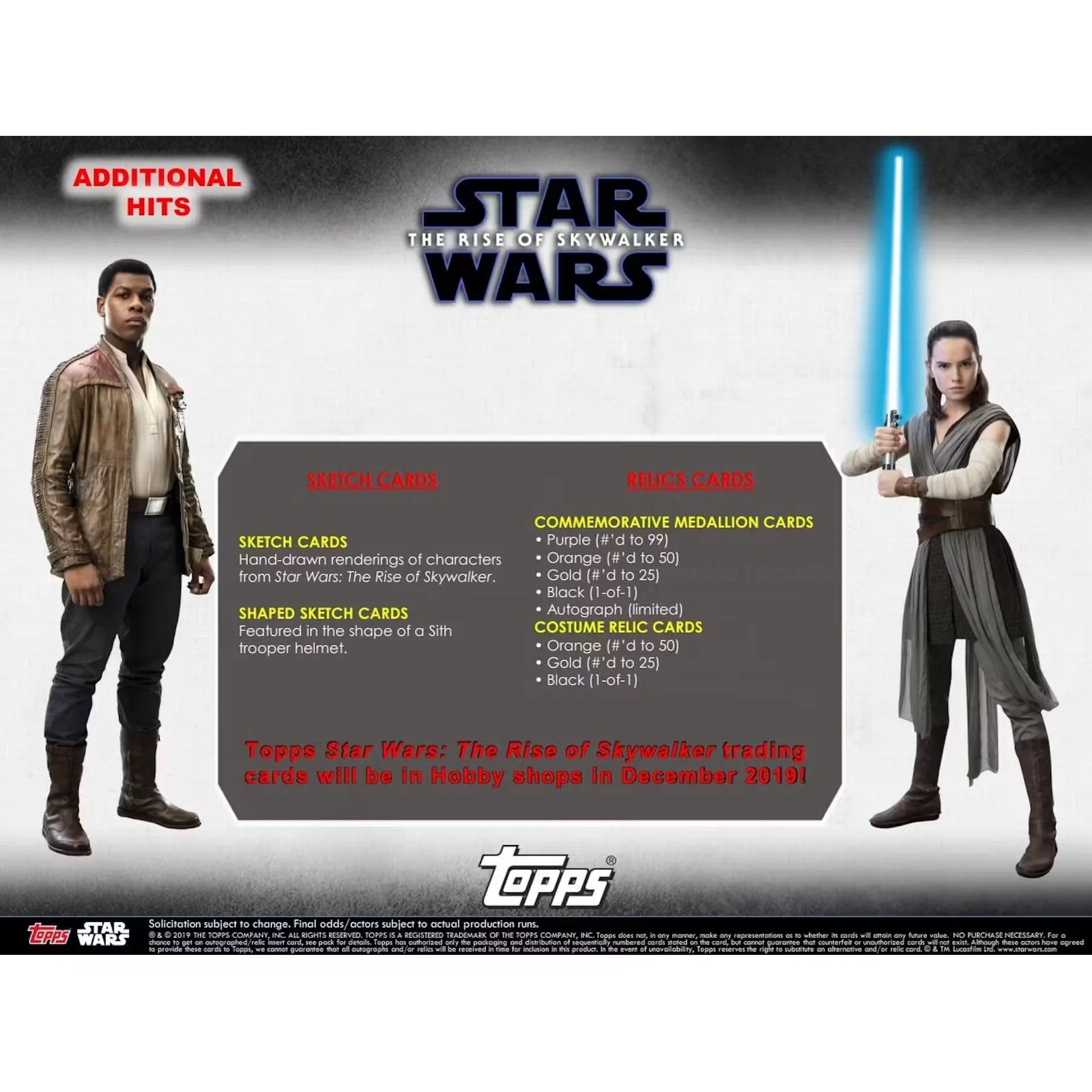 Star Wars The Rise of Skywalker Hobby Box | 2019 Topps (Ships Sealed Only)
