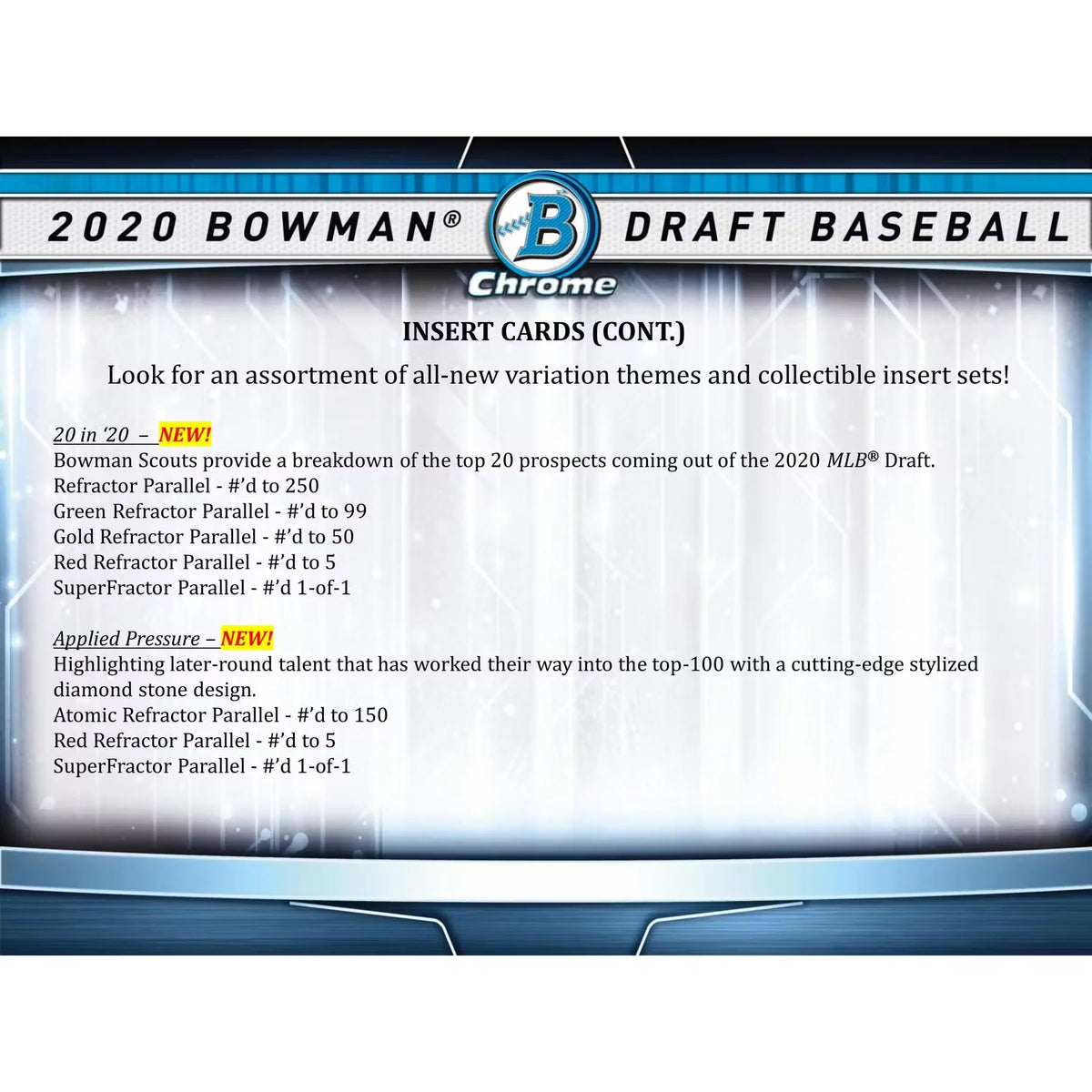 2020 Bowman Draft Baseball Super Jumbo Box - D | P6052901