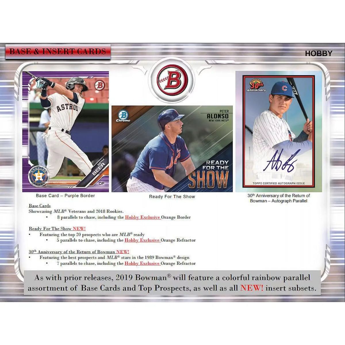 2019 Bowman Baseball Hobby Box (Ships Sealed Only) - D | P6052911