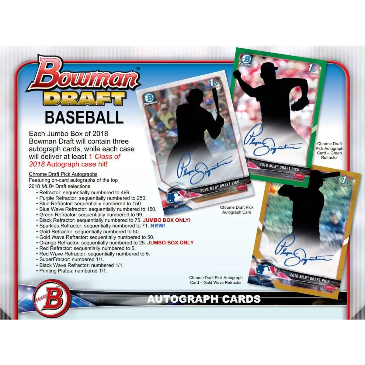 2018 Bowman Draft Baseball Hobby Jumbo Box (Ships Sealed Only) - D | P6052931