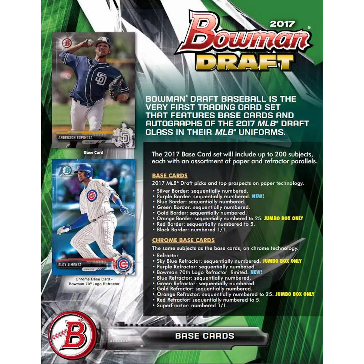 2017 Bowman Draft Baseball Hobby Jumbo Box - D | P6052938