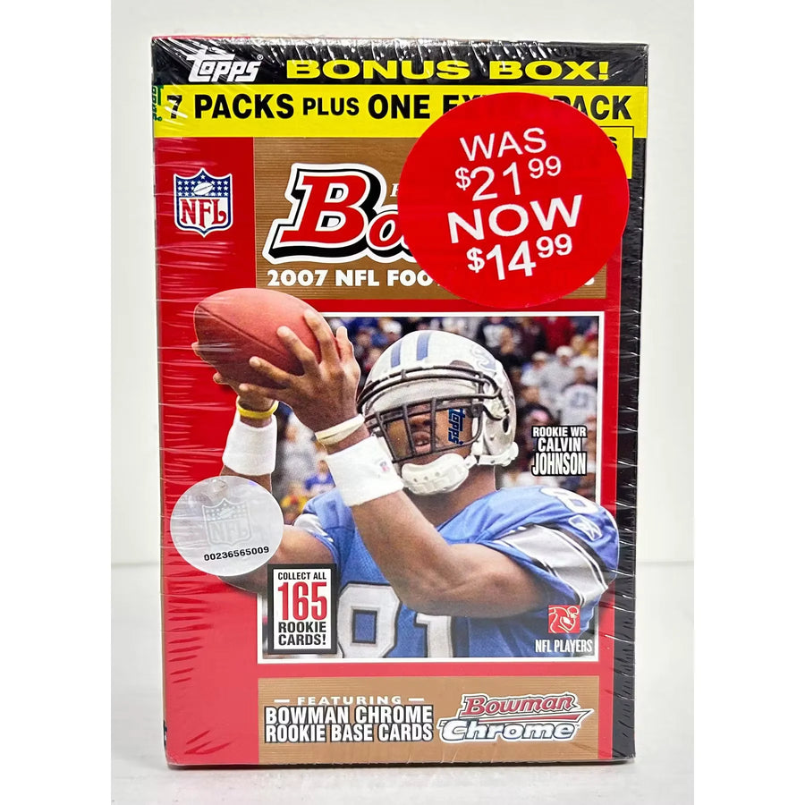 2007 Bowman Football 8-Pack Blaster Box | Chrome Rookies (Ships Sealed Only) | P6053385