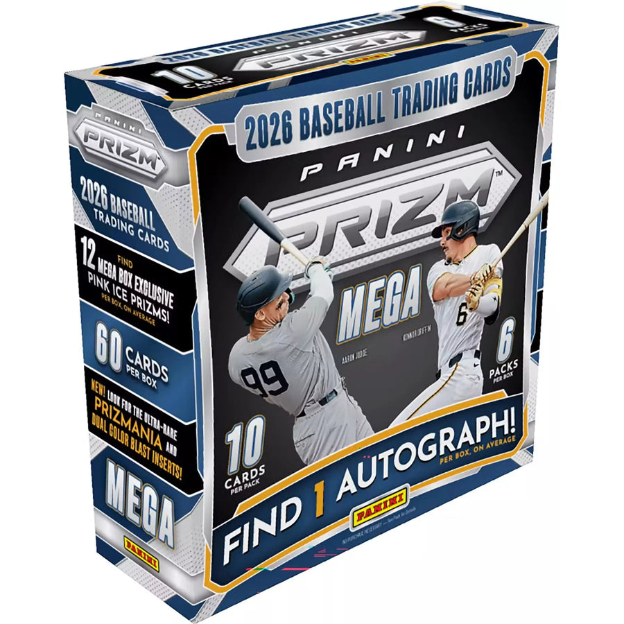 2026 Panini Prizm Baseball Mega Box | Pink Ice Prizms (Ships Sealed Only) | P6053864