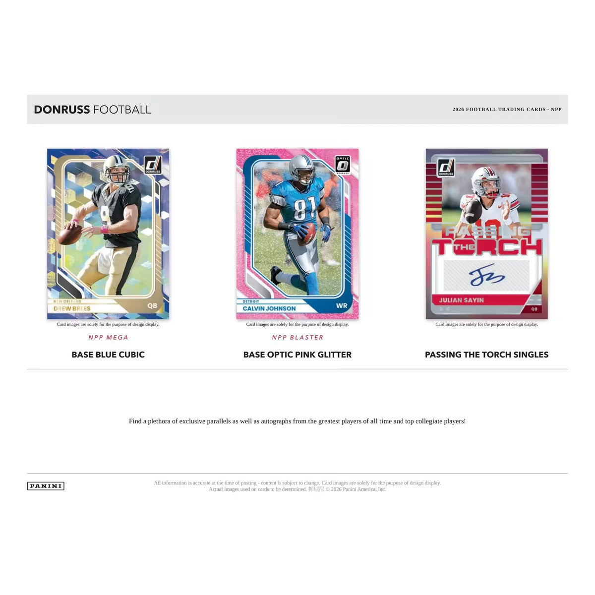 2026 Panini Donruss Football Mega Box | Presell (Ships Sealed Only) | P6053910