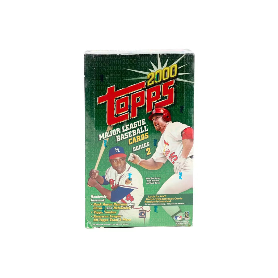 2000 Topps Series 2 Baseball Retail Box | 36 Packs (Ships Sealed Only) | P6054282