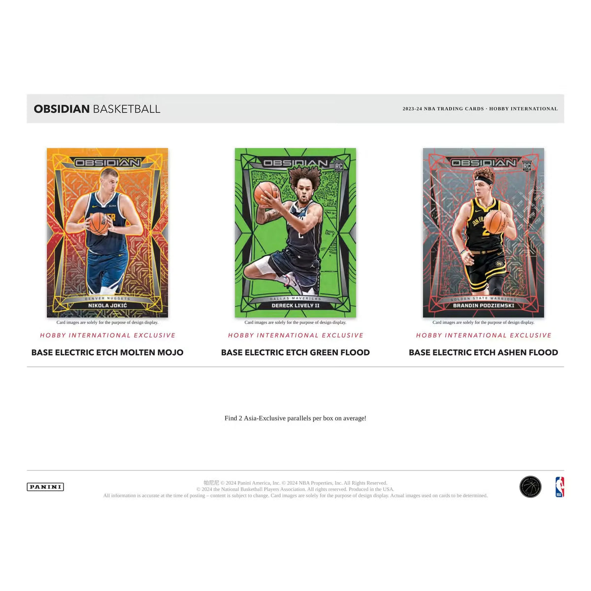 2023-24 Panini Obsidian Basketball International Hobby Box - D | P6054361