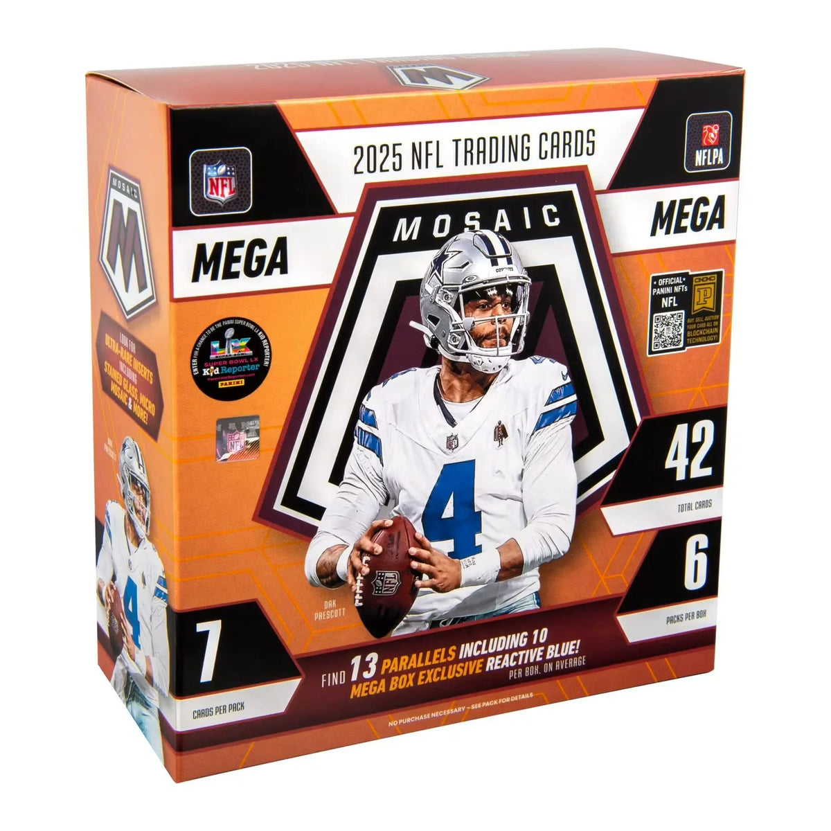 2025 Panini Mosaic Football Mega Box (Reactive Blue Parallels!) - D | P6054726
