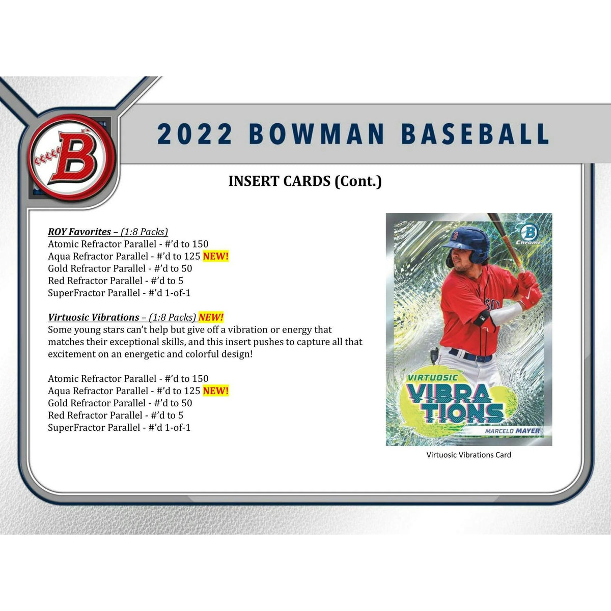 2022 Bowman Baseball Hobby Jumbo Box - D2 | P6134693