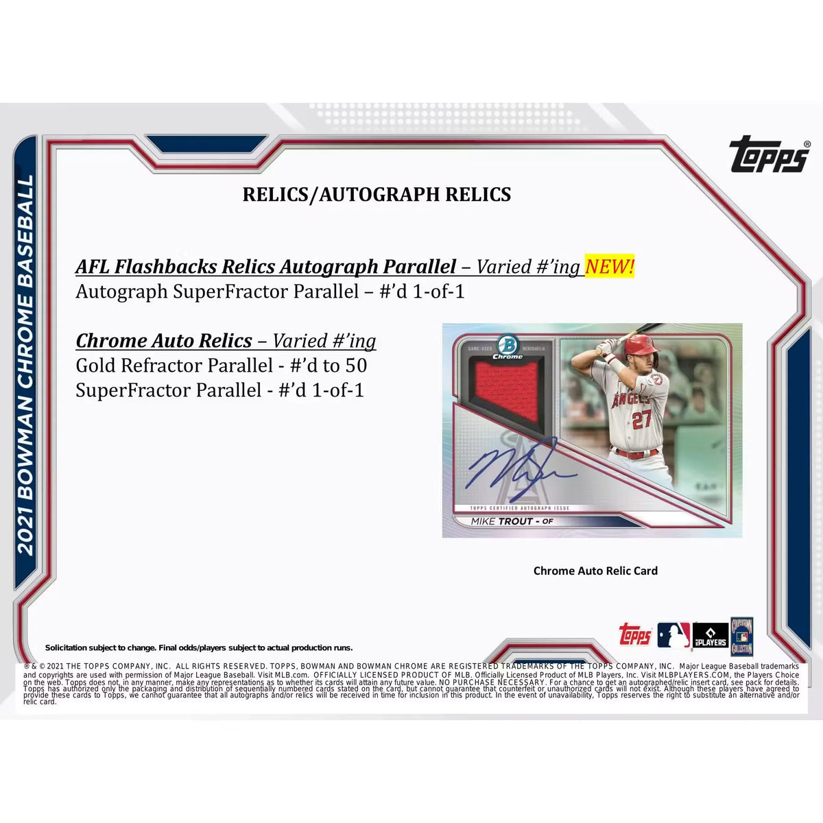 2021 Bowman Chrome Baseball HTA Choice Box (Ships Sealed Only) - D2 | P6134726