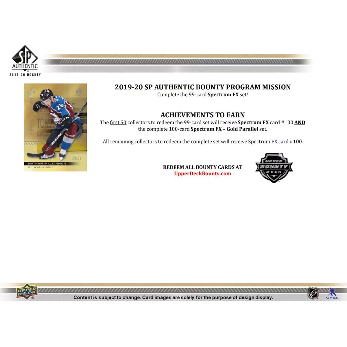 2019-20 Upper Deck SP Authentic Hockey Hobby Box (Ships Sealed Only) | P6135504