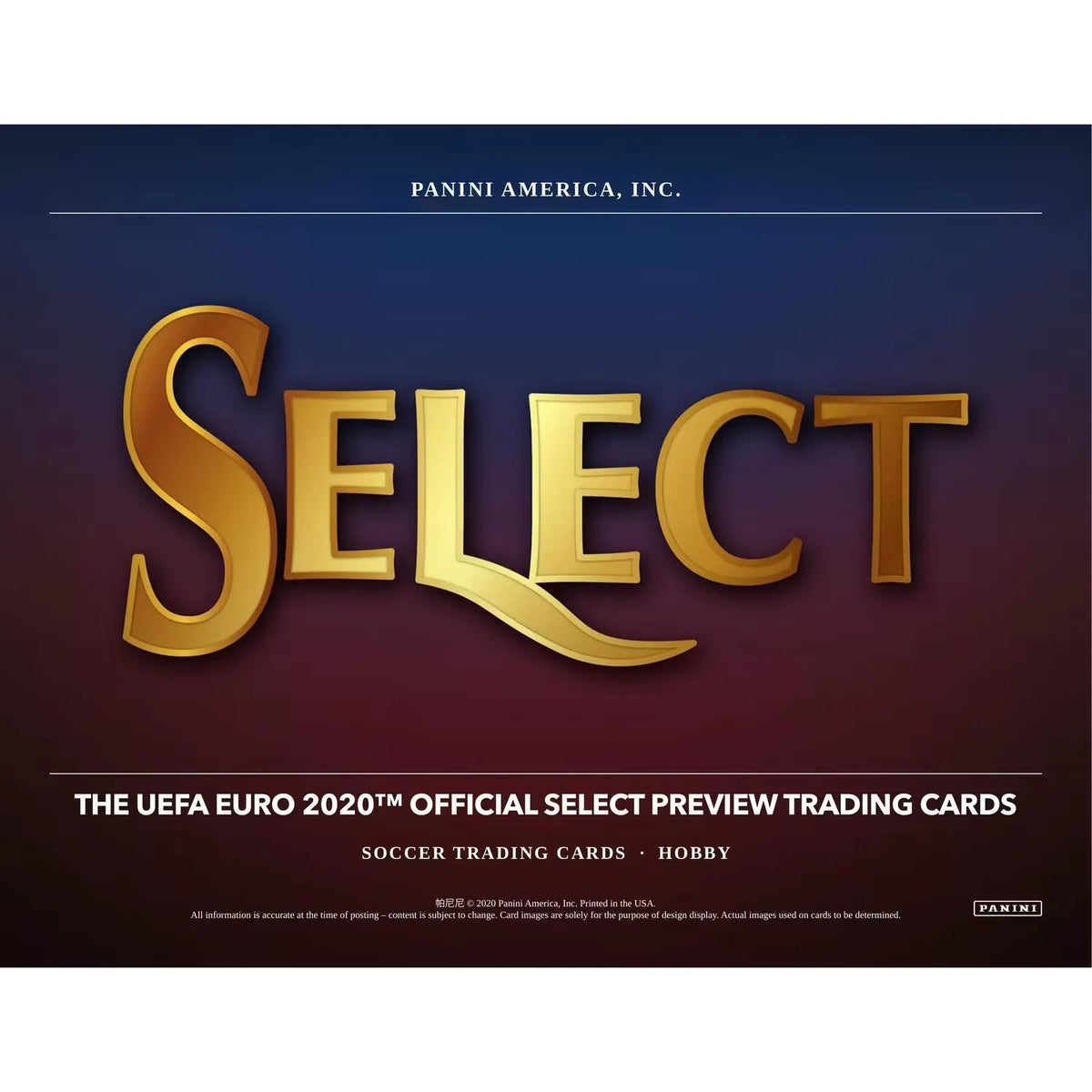 2019-20 Panini Select UEFA Euro Soccer Hobby Box (Ships Sealed Only) | P6135657