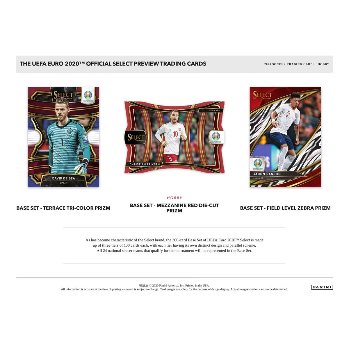 2019-20 Panini Select UEFA Euro Soccer Hobby Box (Ships Sealed Only) | P6135657