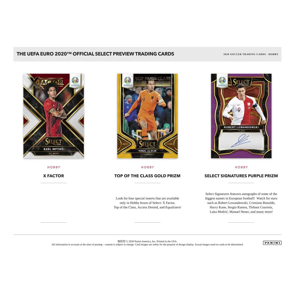 2019-20 Panini Select UEFA Euro Soccer Hobby Box (Ships Sealed Only) | P6135657