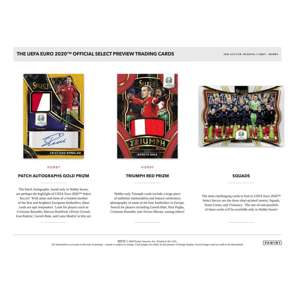 2019-20 Panini Select UEFA Euro Soccer Hobby Box (Ships Sealed Only) | P6135657