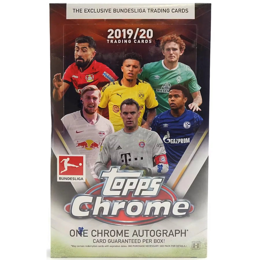 2019-20 Topps Chrome Bundesliga Soccer Hobby Box | 18 Packs (Ships Sealed Only) | P6135659
