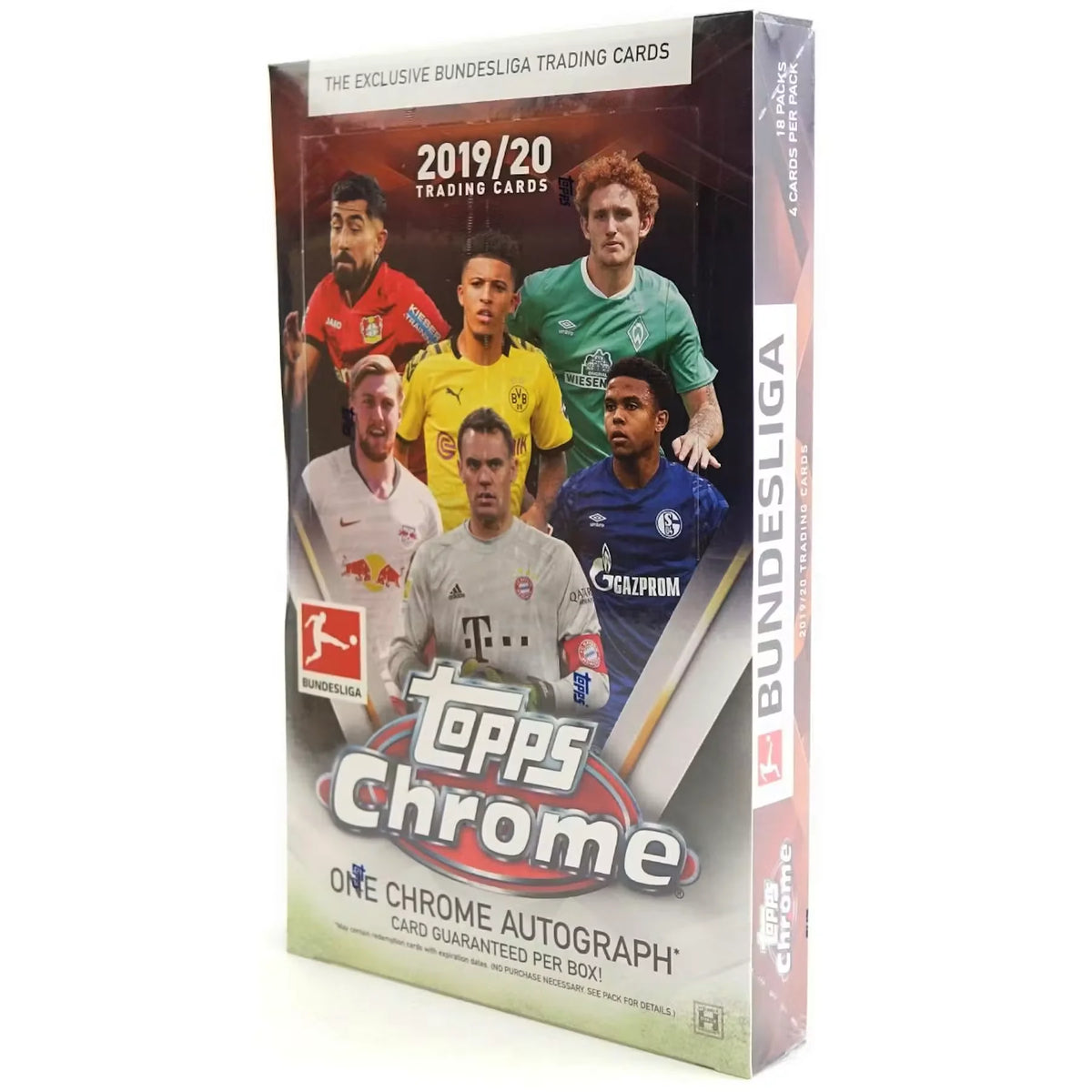 2019-20 Topps Chrome Bundesliga Soccer Hobby Box | 18 Packs (Ships Sealed Only) | P6135659